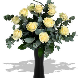 Букет белых роз «Ассоль»