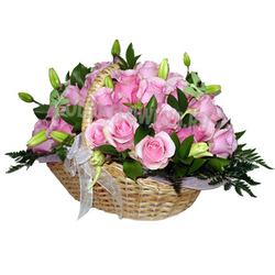 Цветы в корзине «Любимая»
