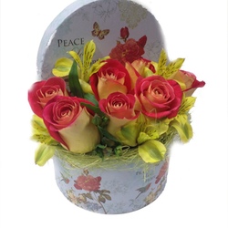 Цветочная композиция в коробке «Розы»