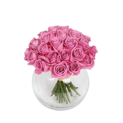 Букет из 25 лиловых роз «Аква мини»
