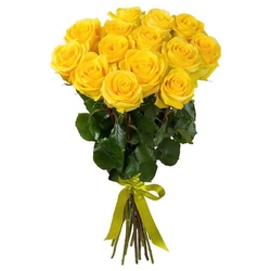 Букет из 15 желтых роз «Золото»